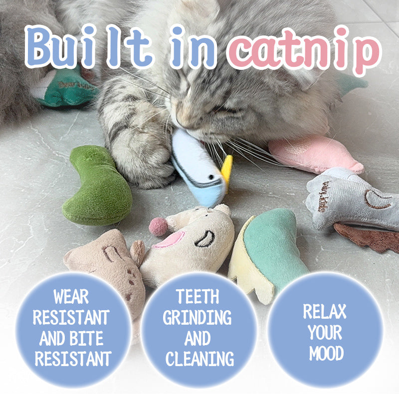 CAT PLUSH CATNIP TOY (10PCS)